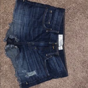 Abercrombie distressed jean shorts